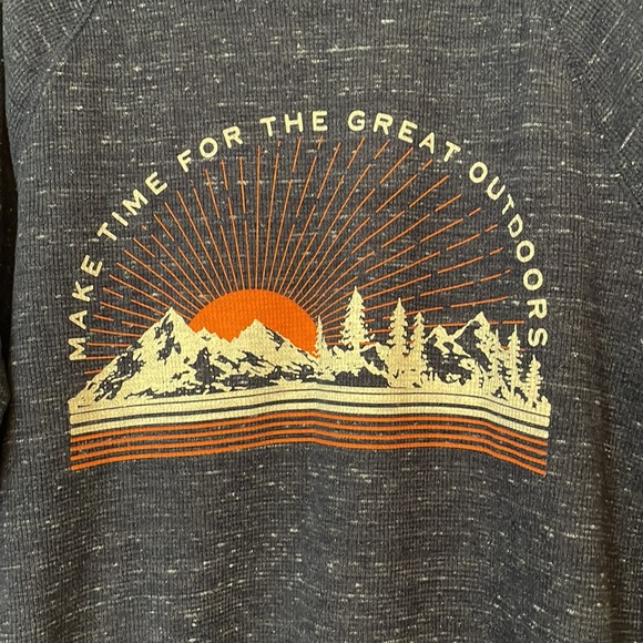 EUC Sonoma long sleeve thermal tee. Navy blue heather. Size: medium. - Picture 2 of 5